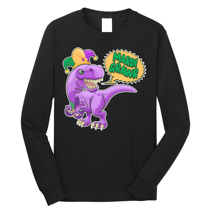 Funny Mardi Grawr T-Rex Dinosaur Long Sleeve Shirt
