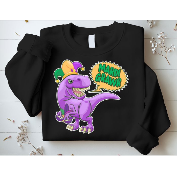 Funny Mardi Grawr T-Rex Dinosaur Sweatshirt