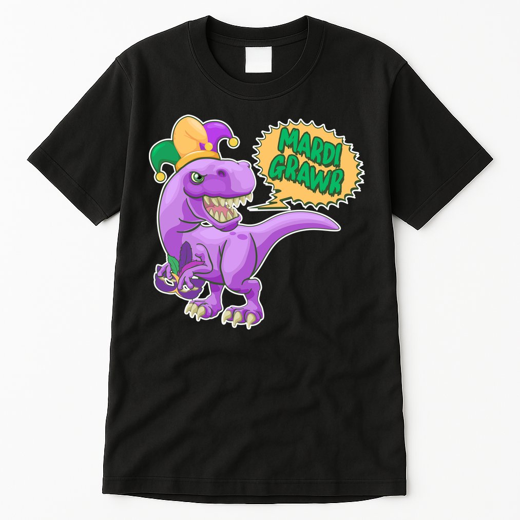 Funny Mardi Grawr T-Rex Dinosaur Tall T-Shirt