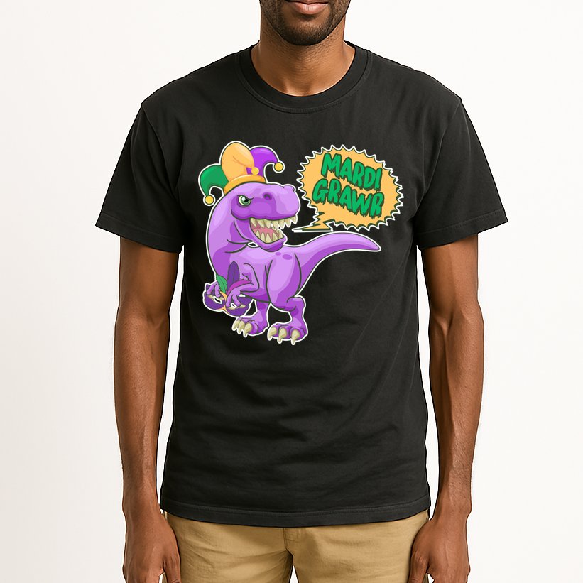Funny Mardi Grawr T-Rex Dinosaur Tall T-Shirt