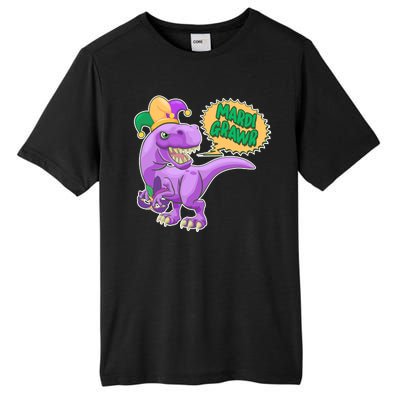 Funny Mardi Grawr T-Rex Dinosaur Tall Fusion ChromaSoft Performance T-Shirt