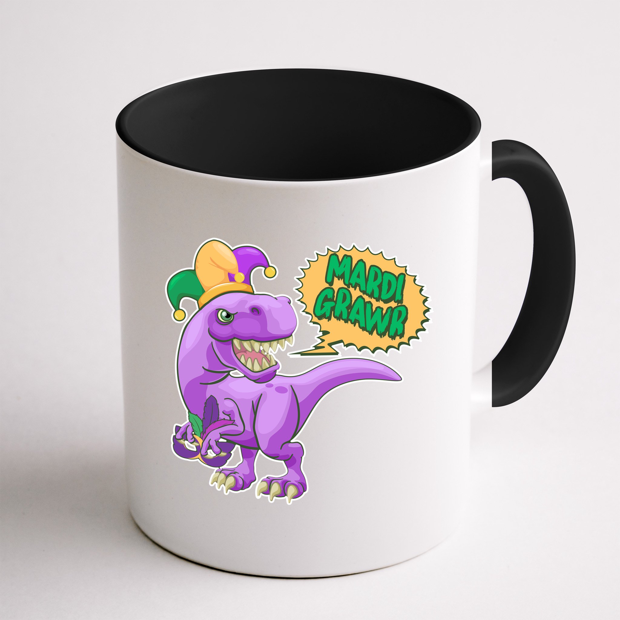 Funny Mardi Grawr T-Rex Dinosaur Mug