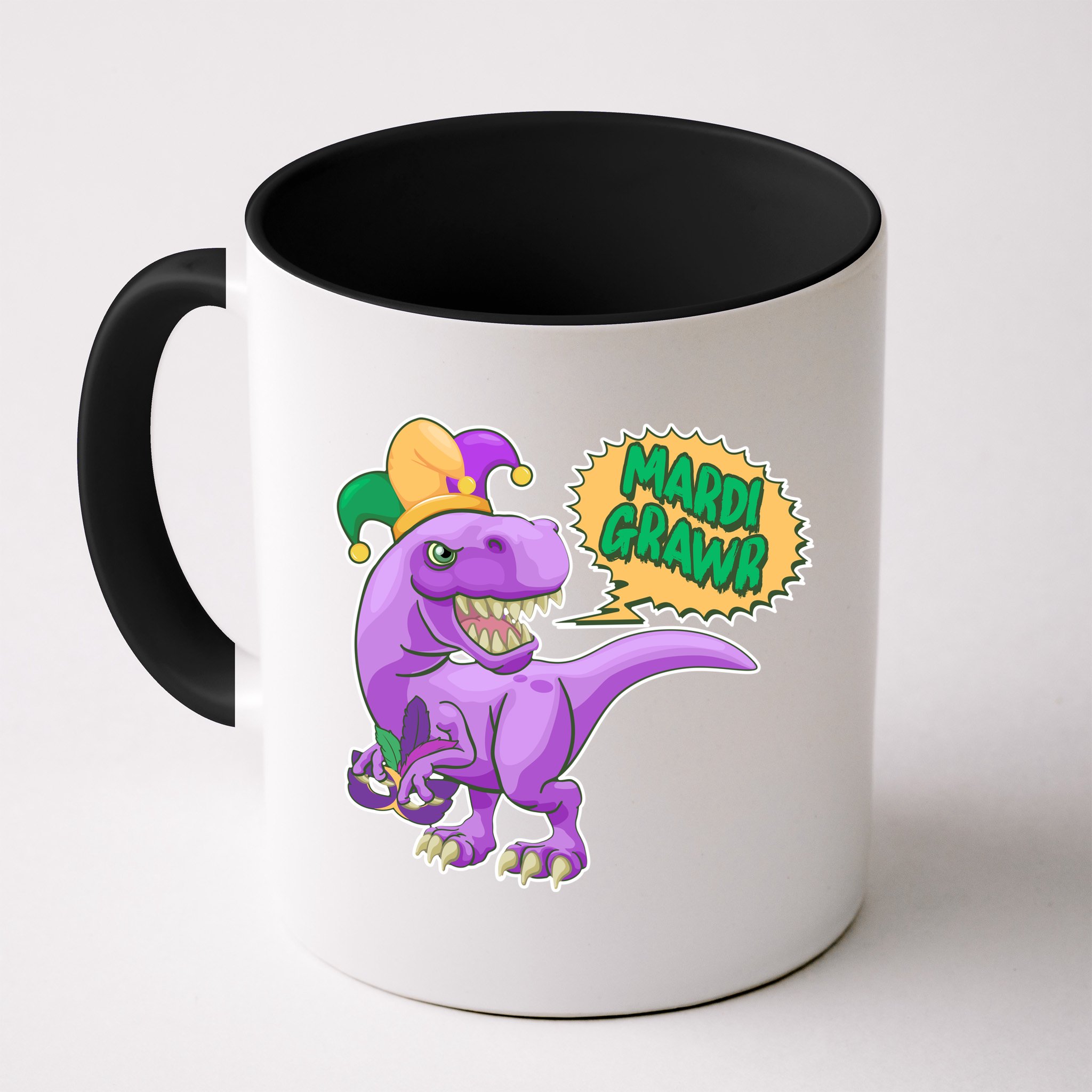 Funny Mardi Grawr T-Rex Dinosaur Mug
