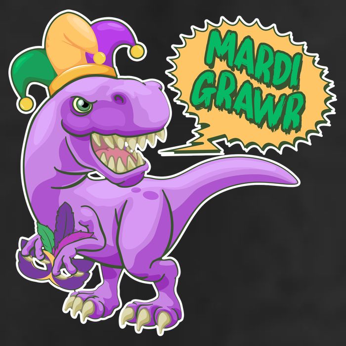 Funny Mardi Grawr T-Rex Dinosaur 15oz Campfire Ceramic Mug