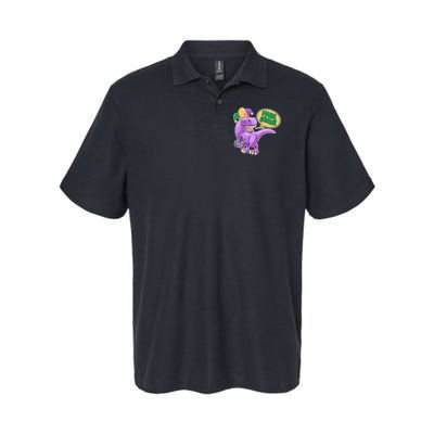 Funny Mardi Grawr T-Rex Dinosaur Polo