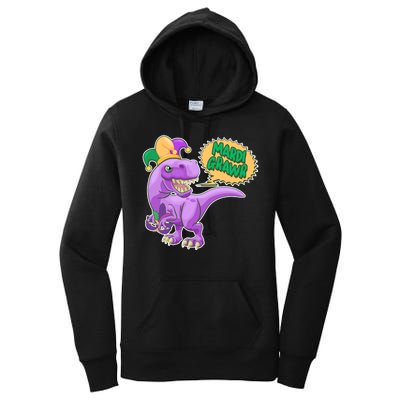 Funny Mardi Grawr T-Rex Dinosaur Women's Pullover Hoodie