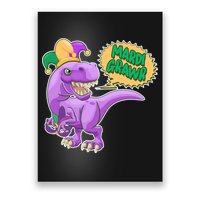 Funny Mardi Grawr T-Rex Dinosaur Poster