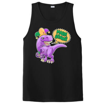 Funny Mardi Grawr T-Rex Dinosaur PosiCharge Competitor Tank