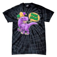 Funny Mardi Grawr T-Rex Dinosaur Tie-Dye T-Shirt