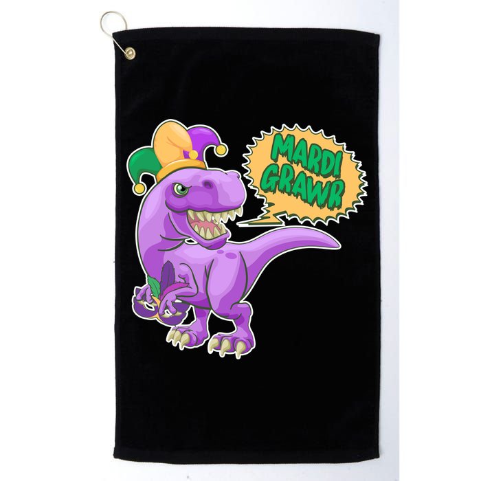 Funny Mardi Grawr T-Rex Dinosaur Golf Towel