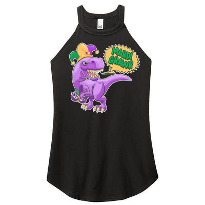 Funny Mardi Grawr T-Rex Dinosaur Women's Perfect Tri Rocker Tank