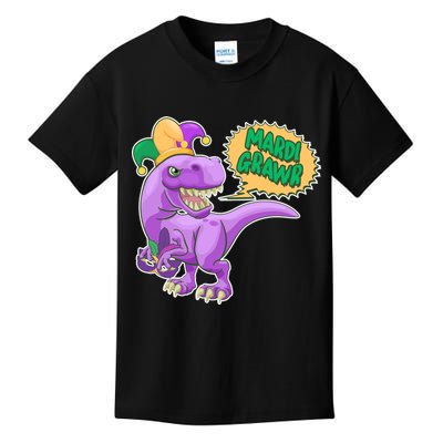 Funny Mardi Grawr T-Rex Dinosaur Kids T-Shirt