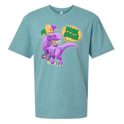 Funny Mardi Grawr T-Rex Dinosaur Sueded Cloud Jersey T-Shirt