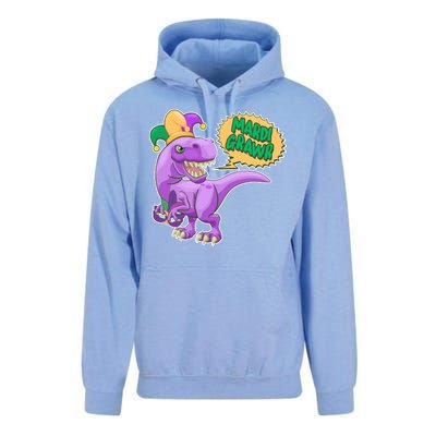 Funny Mardi Grawr T-Rex Dinosaur Unisex Surf Hoodie