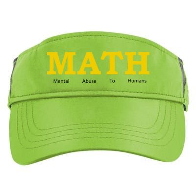 Funny Math - Mental Abuse To Humans Adult Drive Performance Visor