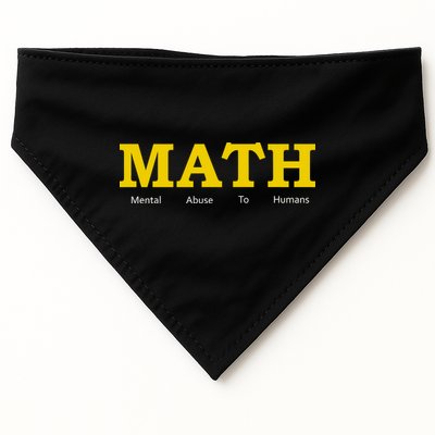 Funny Math - Mental Abuse To Humans USA-Made Doggie Bandana
