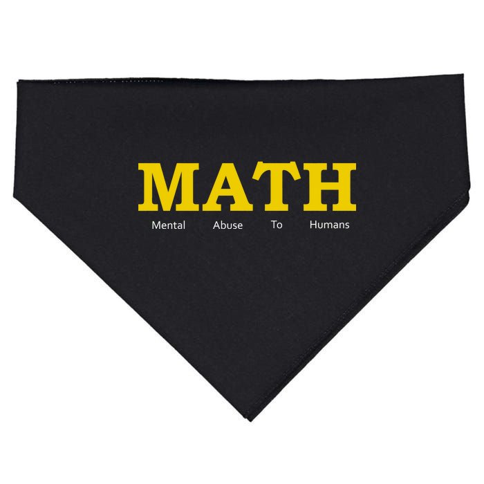 Funny Math - Mental Abuse To Humans USA-Made Doggie Bandana