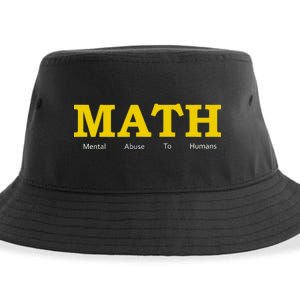 Funny Math - Mental Abuse To Humans Sustainable Bucket Hat