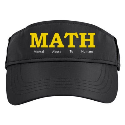 Funny Math - Mental Abuse To Humans Adult Drive Performance Visor