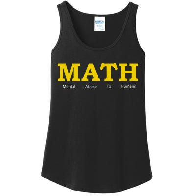 Funny Math - Mental Abuse To Humans Ladies Essential Tank