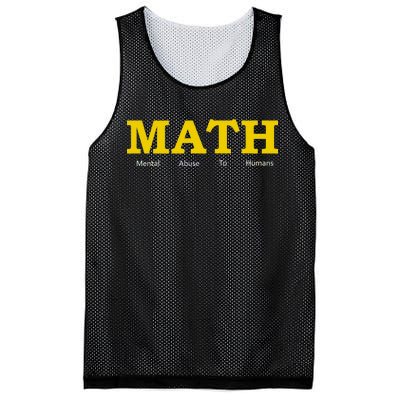 Funny Math - Mental Abuse To Humans Mesh Reversible Basketball Jersey Tank