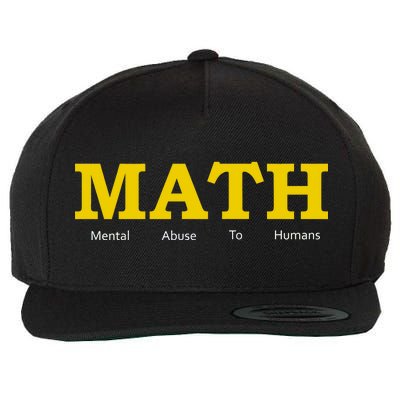 Funny Math - Mental Abuse To Humans Wool Snapback Cap