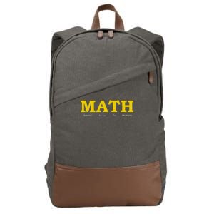 Funny Math - Mental Abuse To Humans Cotton Canvas Backpack