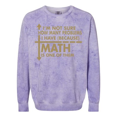 Funny Math Problems Colorblast Crewneck Sweatshirt