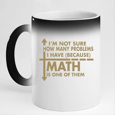 Funny Math Problems 11oz Black Color Changing Mug