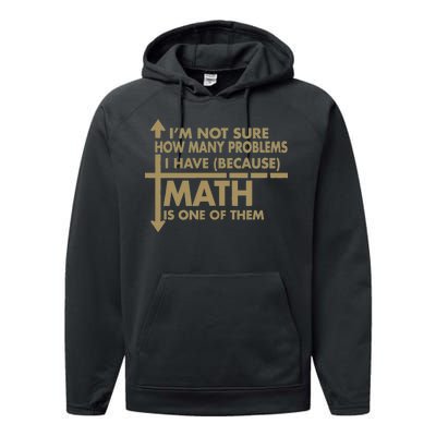 Funny Math Problems Performance Fleece Hoodie