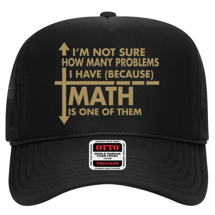 Funny Math Problems High Crown Mesh Back Trucker Hat