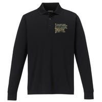 Funny Math Problems Performance Long Sleeve Polo