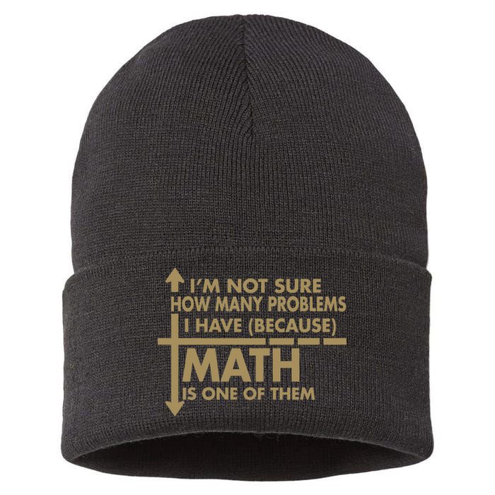 Funny Math Problems Sustainable Knit Beanie