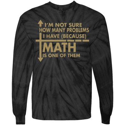 Funny Math Problems Tie-Dye Long Sleeve Shirt