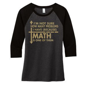 Funny Math Problems Women's Tri-Blend 3/4-Sleeve Raglan Shirt