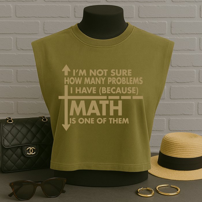 Funny Math Problems Garment-Dyed Women's Muscle Tee