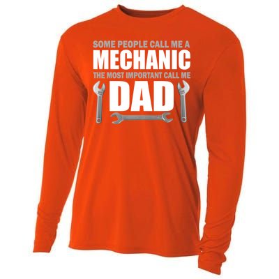 Funny Mechanic Dad Cooling Performance Long Sleeve Crew