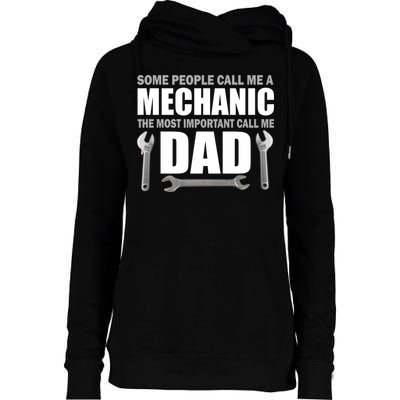 Funny Mechanic Dad Womens Funnel Neck Pullover Hood