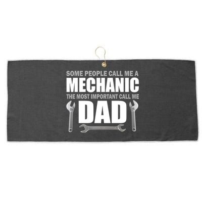 Funny Mechanic Dad Large Microfiber Waffle Golf Towel