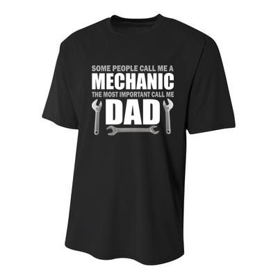 Funny Mechanic Dad Youth Performance Sprint T-Shirt
