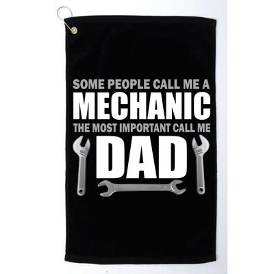 Funny Mechanic Dad Platinum Collection Golf Towel