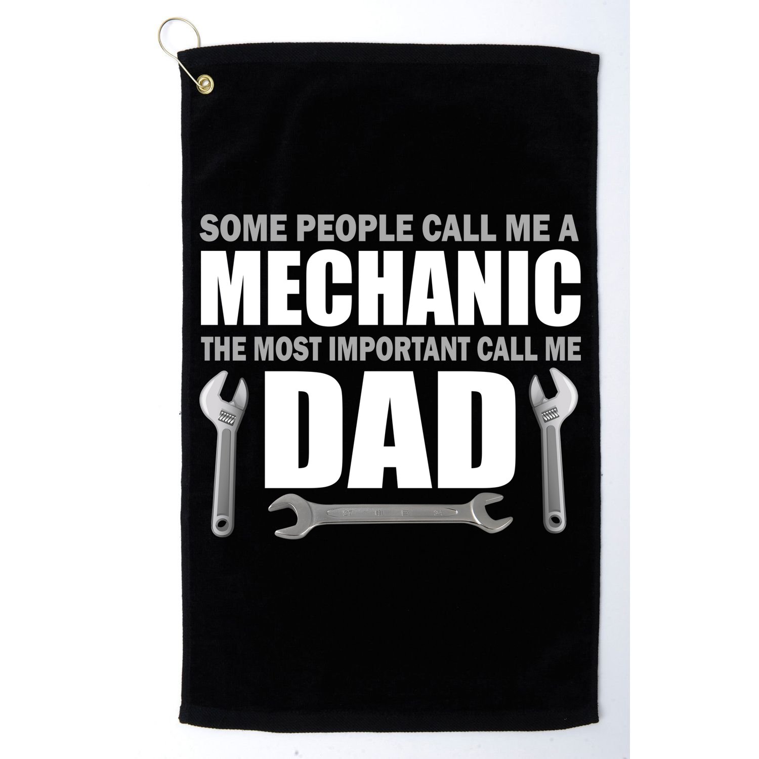 Funny Mechanic Dad Golf Towel