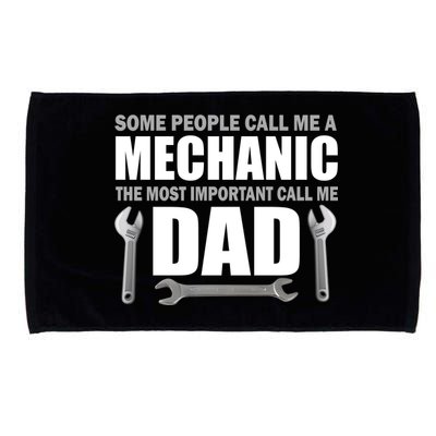 Funny Mechanic Dad Microfiber Hand Towel