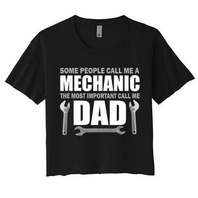 Funny Mechanic Dad Crop Top