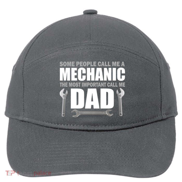 Funny Mechanic Dad 7-Panel Snapback Hat