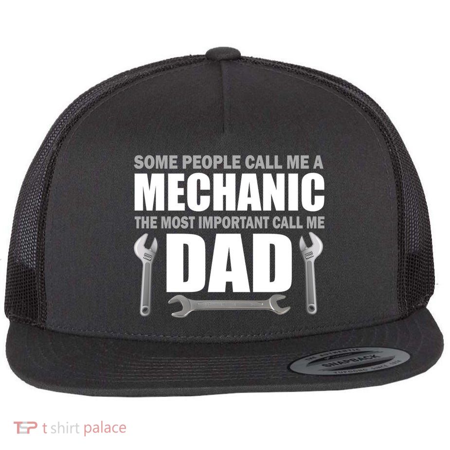 Funny Mechanic Dad Flatbill Hat