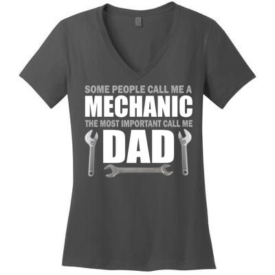 Funny Mechanic Dad Women's V-Neck T-Shirt