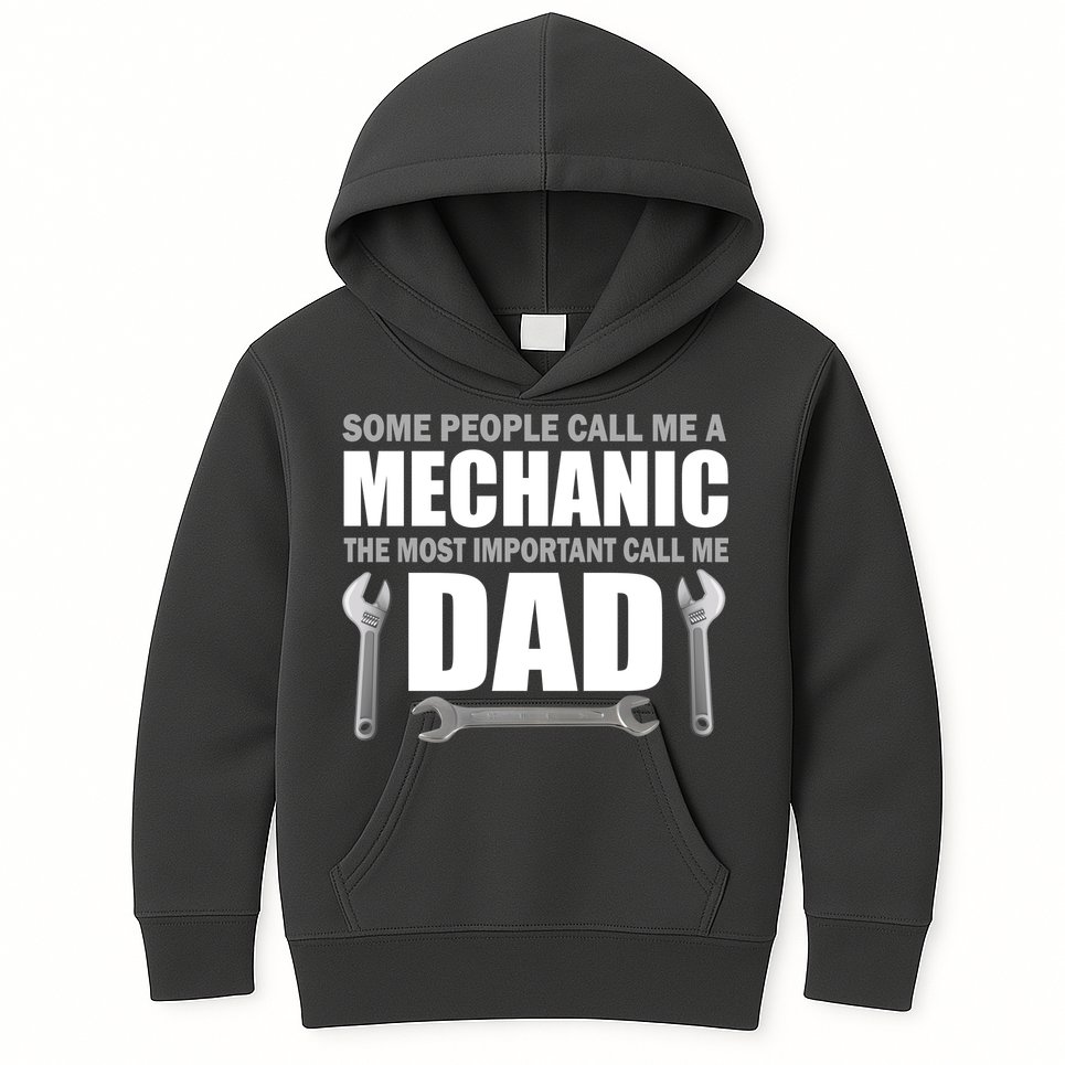 Funny Mechanic Dad Kids Hoodie