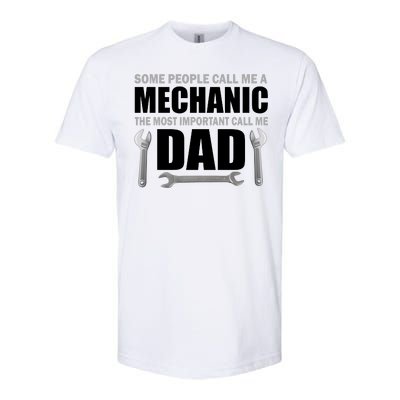 Funny Mechanic Dad Softstyle CVC T-Shirt