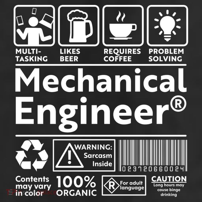 Funny Mechanical Engineer Label Cool Comfort Performance Bucket Hat